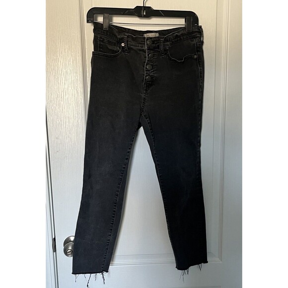 MADEWELL 9" High Rise Skinny Jean Size 30 Womens Black Excellent Condition - Picture 3 of 9